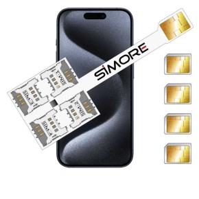 iPhone 15 Pro Adaptateur Multi Dual SIM Speed Xi-Four 15 Pro - Quadruple  carte Multi SIM - Compatible 5G 4G 3G