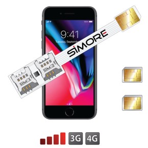 iPhone 8 Adaptateur Dual SIM Speed X-Twin 8 - Double carte SIM