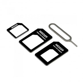 Set d'adaptateurs Noosy pour carte SIM Nano SIM - Micro SIM - Mini SIM pour  iPhone 6, iPhone 5, 5S, iPhone 4, 4S, Samsung Galaxy S3 et autres  smartphones et tablettes