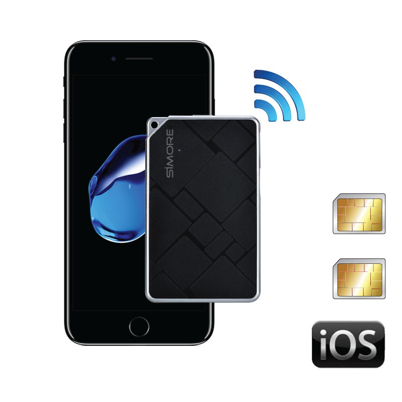 2Twin bluetooth adaptateur de double carte sim active pour iPhone iOS connexion simultanée