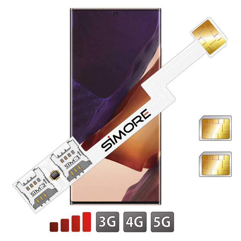 Double SIM Galaxy Note 20 Ultra Adaptateur SIMore