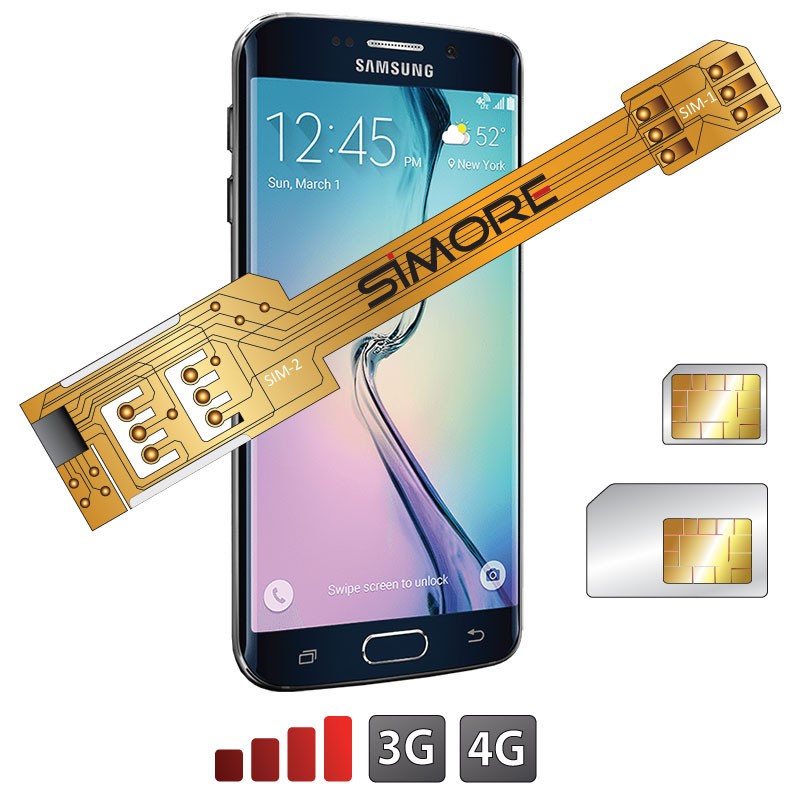 X-Twin Galaxy S6 Adaptateur double carte SIM pour Samsung Galaxy S6