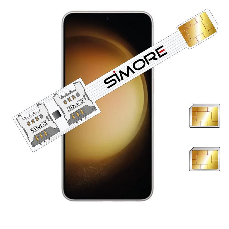Galaxy S23+ Double SIM adaptateur pour Samsung Galaxy S23+