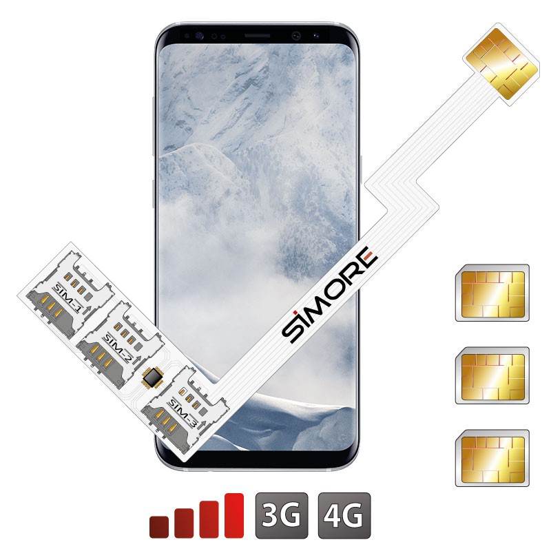 Galaxy S8+ Adaptateur Triple Dual SIM Android pour Samsung Galaxy S8+