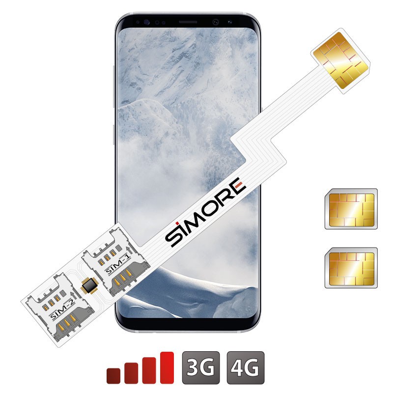 Galaxy S8+ double SIM adaptateur SIMore Android