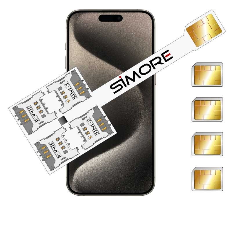 iPhone 15 Pro Max Multi-SIM adaptateur Double Quadruple SIM Speed Xi-Four 15 Pro Max