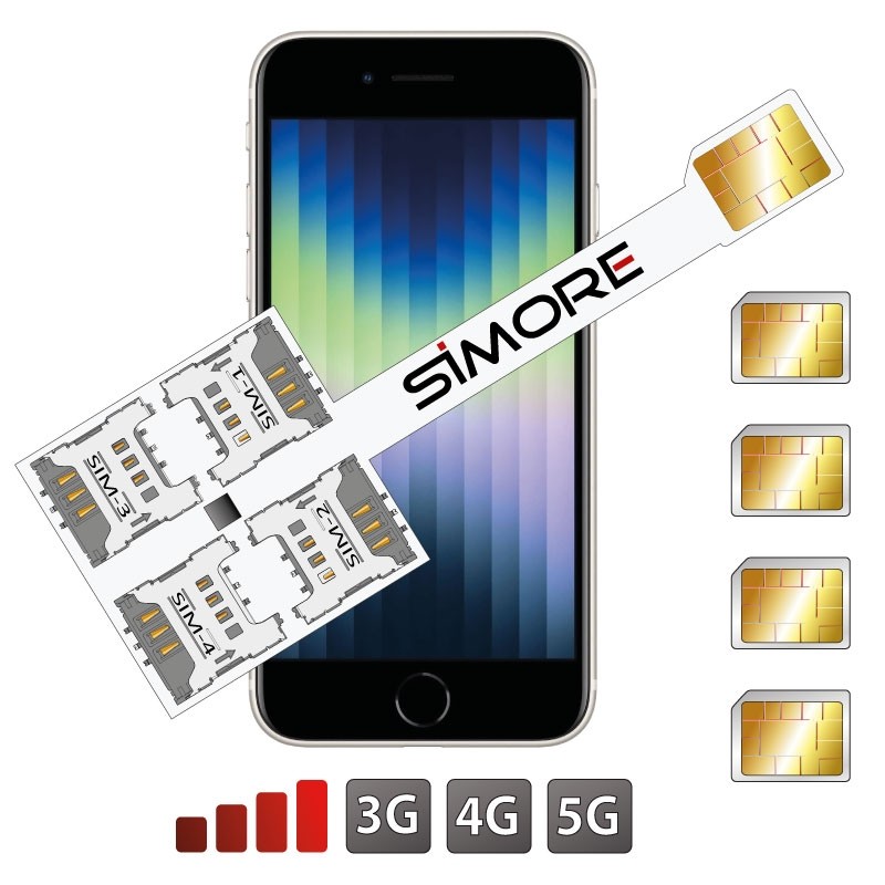 Quad Multi-Dual-SIM pour iPhone SE 2022