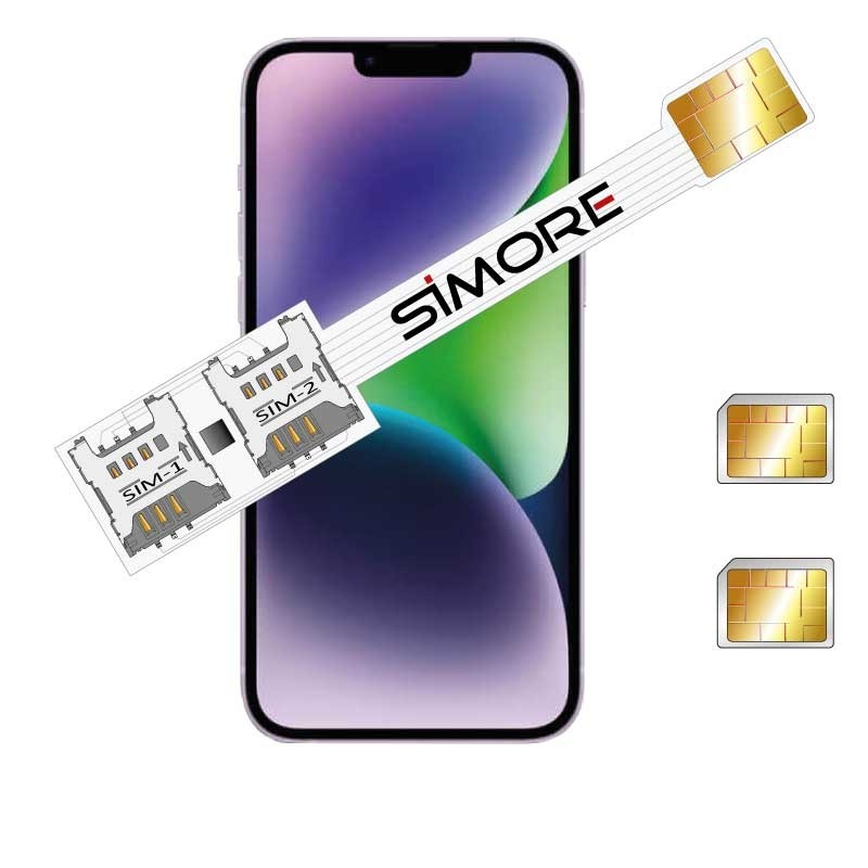  iPhone 14 Plus Double SIM adaptateur SIMore