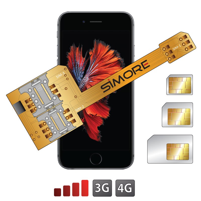 X-Triple 6S Plus Adaptateur double triple carte SIM pour iPhone 6S Plus
