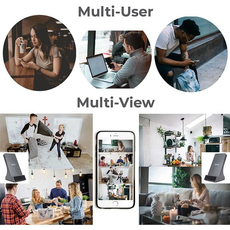 caméra espion de surveillance HD wifi avec chargeur mobile sans fil