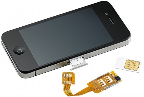 Adaptateur Dualsim pour iPhone 4 et iPhone 4S toutes versions d'iOS