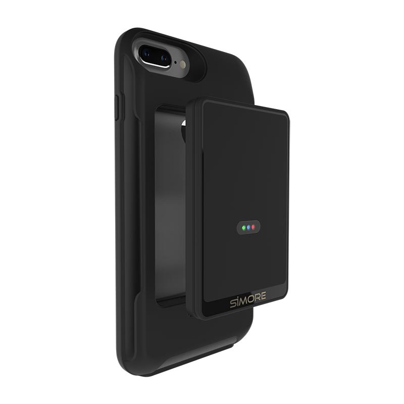 iPhone 8,7,6,6s Plus coque adaptateur bluetooth double sim et MiFi wifi hotspot routeur E-Clips Gold