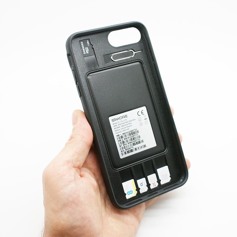 iPhone 8,7,6,6S coque adaptaeur double sim active et MiFi wifi-router