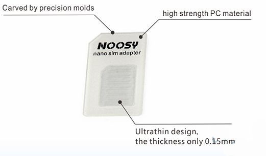 Nano SIM et micro SIM adaptateurs transformer Noosy