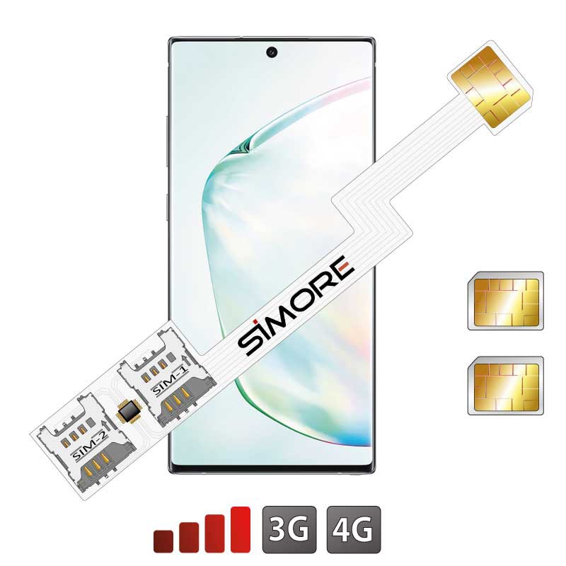 Galaxy Note 10+ double SIM adaptateur SIMore Speed ZX-Twin Note 10 +