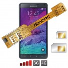 X-Twin Galaxy Note 4 Adaptateur double carte SIM pour Samsung Galaxy Note 4