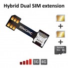 Double SIM et Micro SD card en simultané pour slot Hybride dual sim