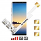 Galaxy Note 8 Adaptateur Triple Dual SIM Android pour Samsung Galaxy Note 8