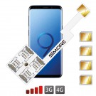 Galaxy S9+ Adaptateur Quadruple Dual SIM Android pour Samsung Galaxy S9+
