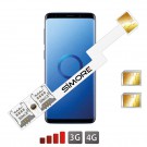 Galaxy S9+ adaptateur double carte SIM SIMore