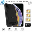 iPhone XS Double SIM Actif Bluetooth adaptateur coque simultané MiFi wifi routeur hotspot E-Clips Box SIMore