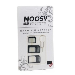 Adaptateur Carte SIM Universel Micro/nano - Noir, Neuf, Compatible IPhone