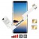 ZX-Twin Note8 Adaptateur double carte SIM 4G pour Samsung Galaxy Note8
