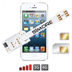 persoonlijkheid Maken stikstof QS-Twin 5-5S Dual SIM adapter for iPhone 5 and 5S - DualSIM card with  protective case - 4G LTE 3G compatible | SIMORE.com