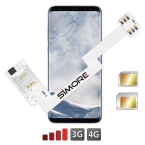 Nutteloos Clam Wasserette ZX-Twin Galaxy S8+ Dual SIM card adapter for Samsung Galaxy S8+ - 4G LTE 3G  compatible | SIMORE.com