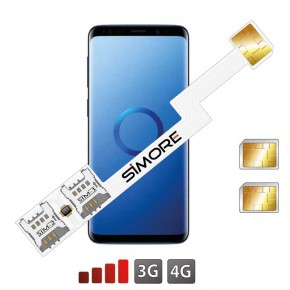 Speed ZX Twin Galaxy S9 Dual SIM card adapter Android for Samsung Galaxy S9 4G LTE 3G compatible SIMORE