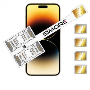 Professional SIM card adapter (plug-in, micro, nano SIM to full-size)