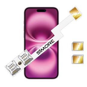 iPhone 16 Plus Dual SIM Adapter with 2 physical SIM cards