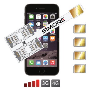 Iphone 6 Plus Quadruple Dual Sim Card Adapter Speed X Four 6 Plus
