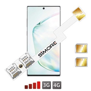 Speed ZX-Twin Galaxy Note 10+ Dual SIM card adapter Android for Samsung  Galaxy Note 10+ - 4G LTE 3G compatible | SIMORE.com