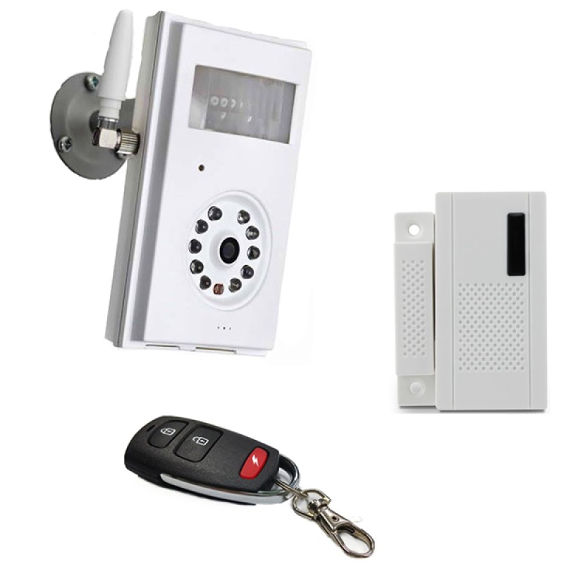 Wireless GSM camera with magnetic door sensor