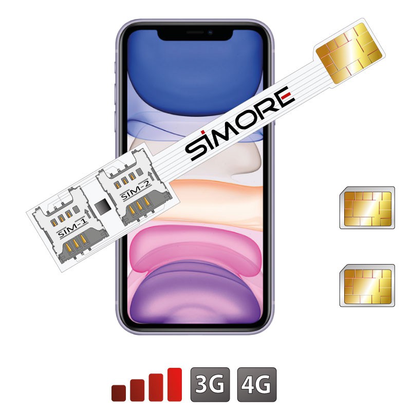 Dual SIM iPhone 11 adapter SIMore Speed Xi-Twin 11