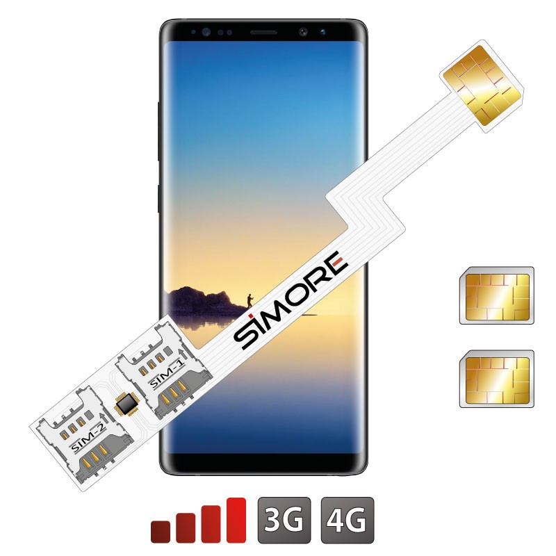 Galaxy Note8 Dual SIM Adapter card SIMore Android