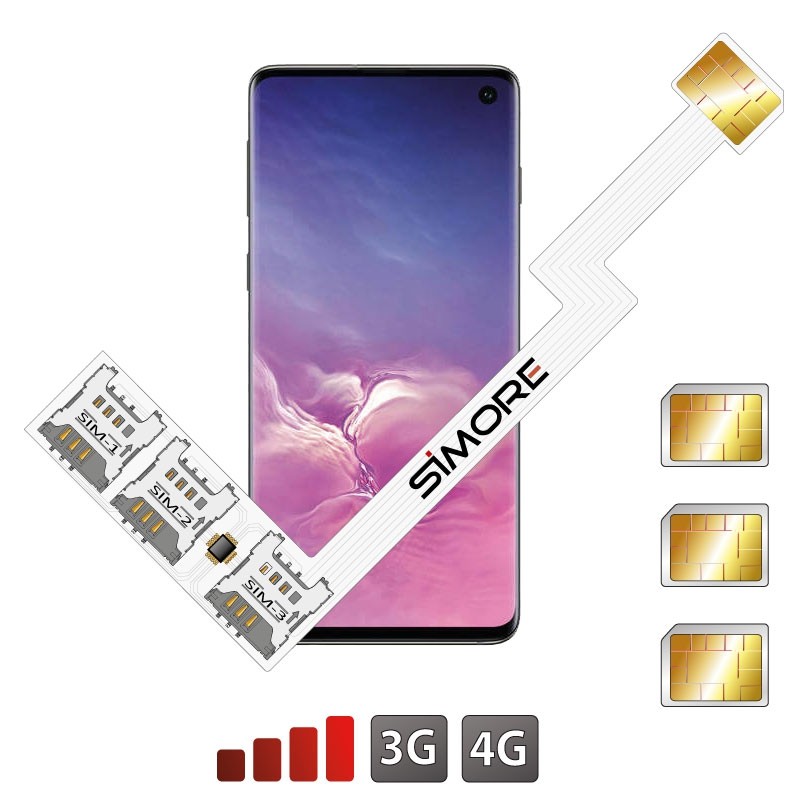 Galaxy S10 Dual sim Triple adapter SIMore Speed ZX-Triple Galaxy S10