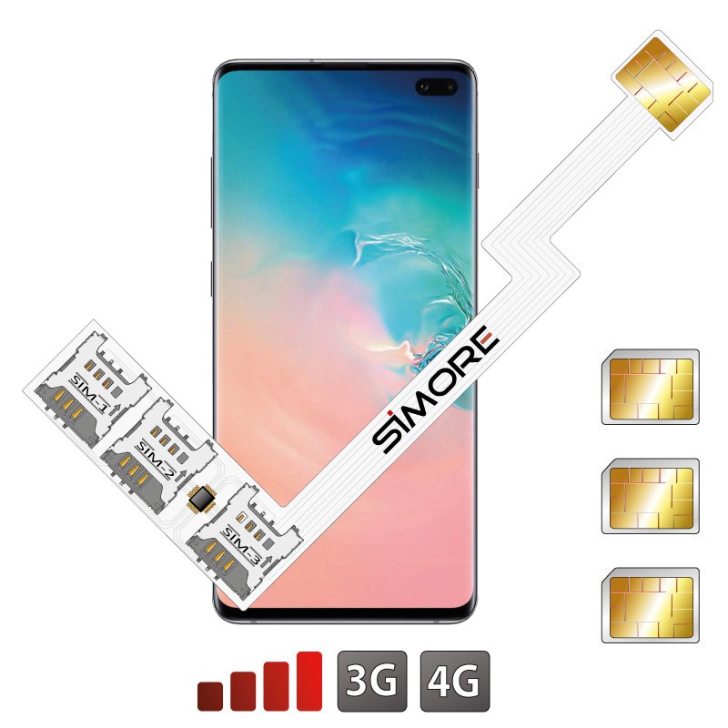 Galaxy S10+ Triple Dual SIM card adapter Android for Samsung Galaxy S10+