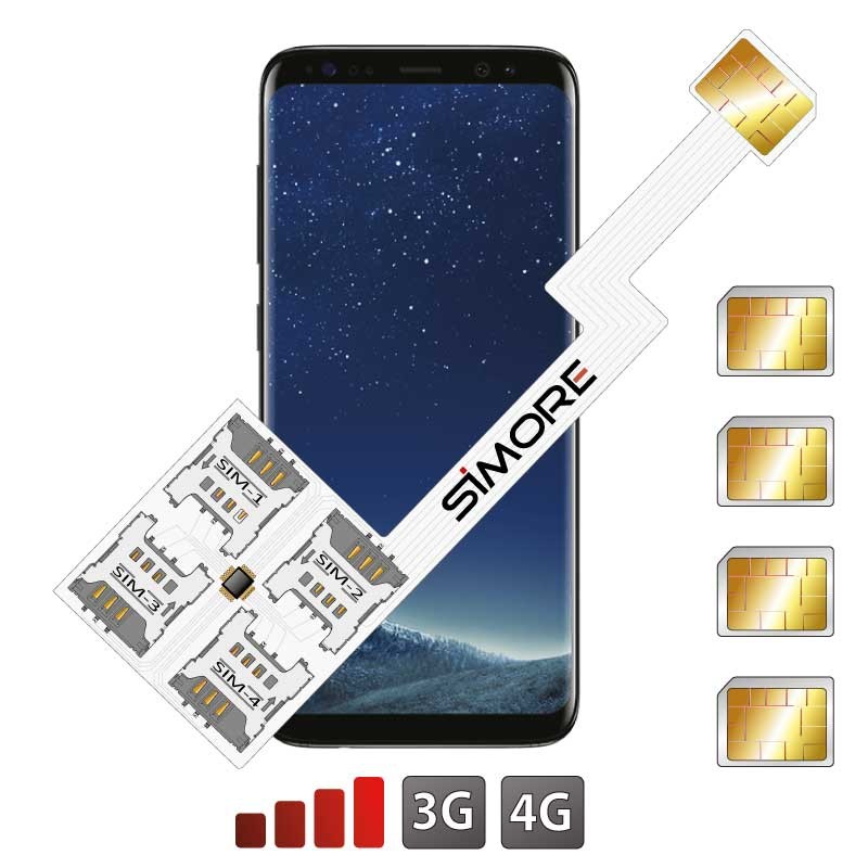 Galaxy S8 Quadruple Dual SIM card adapter Android for Samsung Galaxy S8