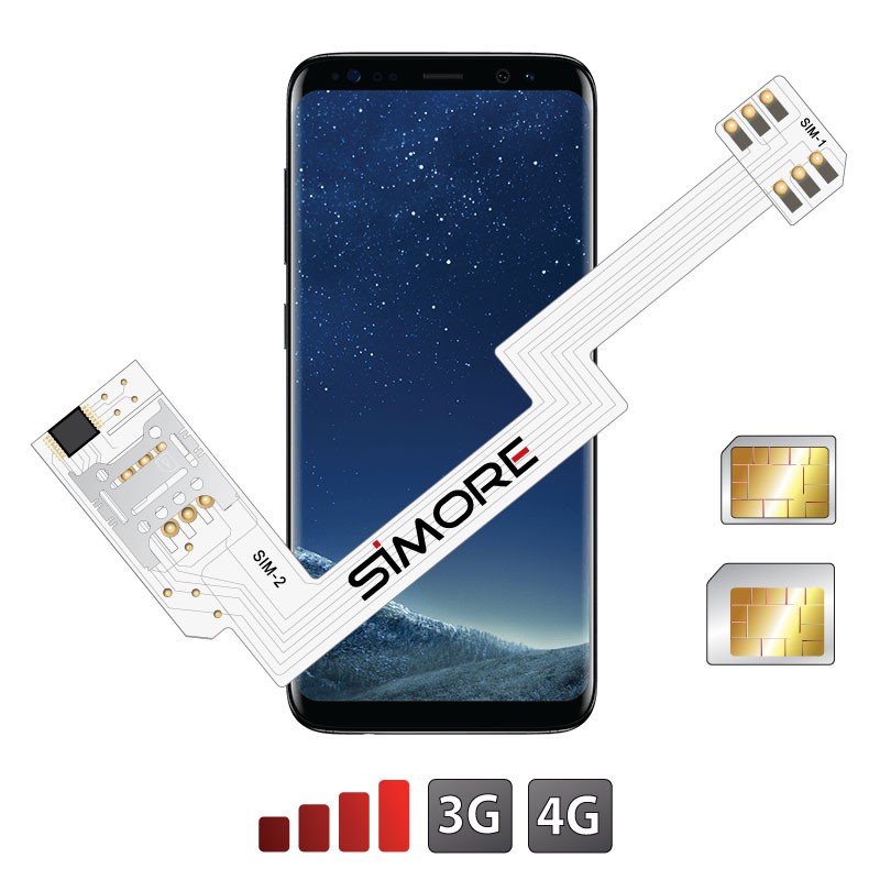 ZX-Twin Galaxy S8 Dual SIM adapter 4G for Samsung Galaxy S8