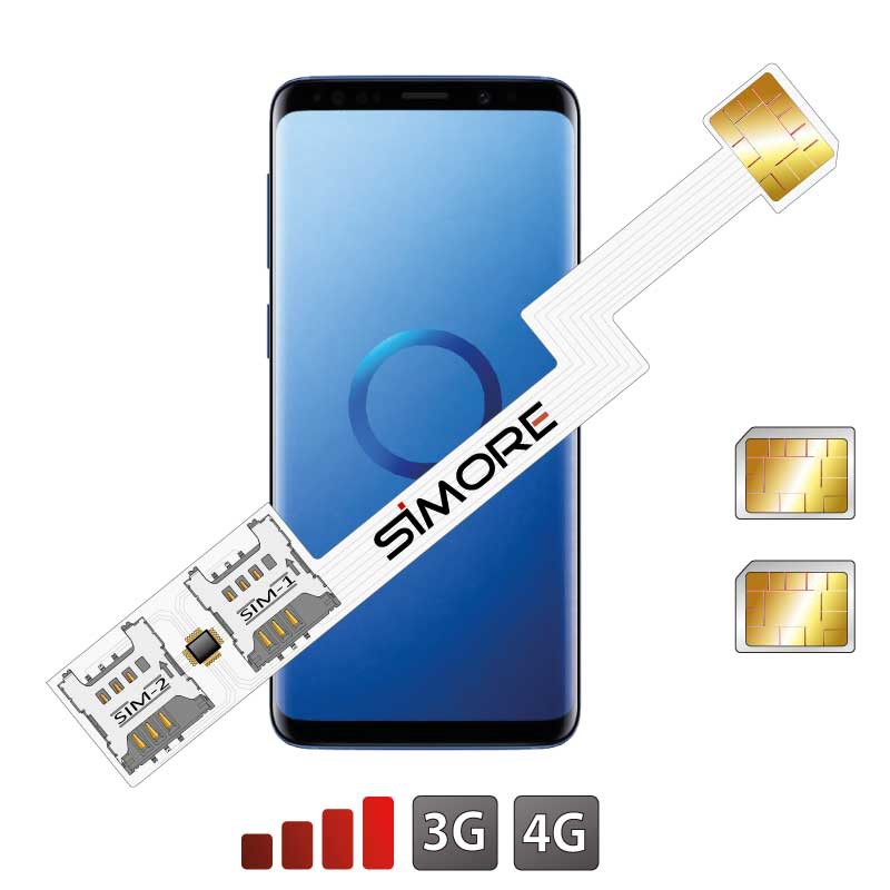 Galaxy S9 + dual sim adapter android SIMore