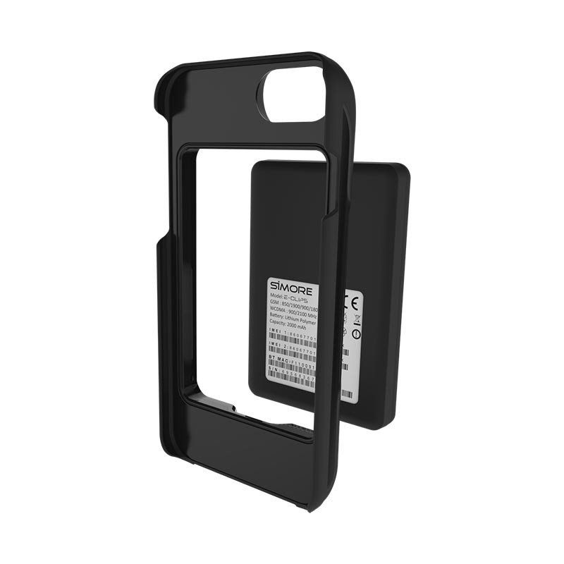iPhone dual sim protective case for E-Clips Box triple sim active adapter