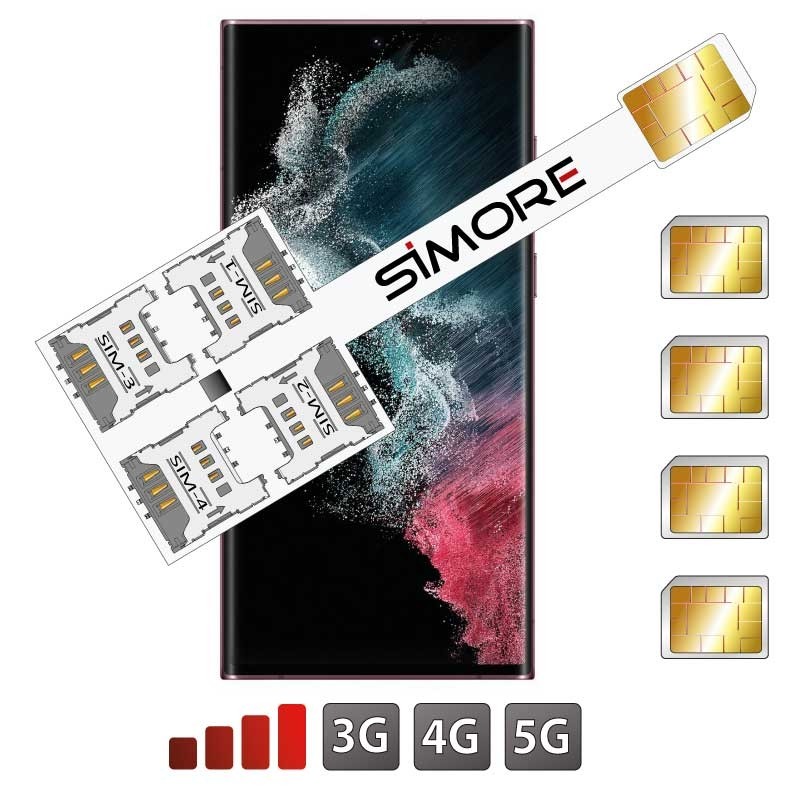 Galaxy S22 Ultra 5G Multi Dual SIM adapter SIMore Speed X-Four S22 Ultra 5G