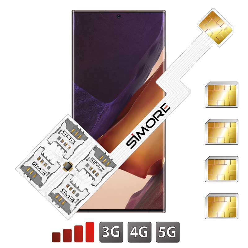 Galaxy Note20 Ultra Multi-SIM Quadruple Adapter SIMore Speed ZX-Four