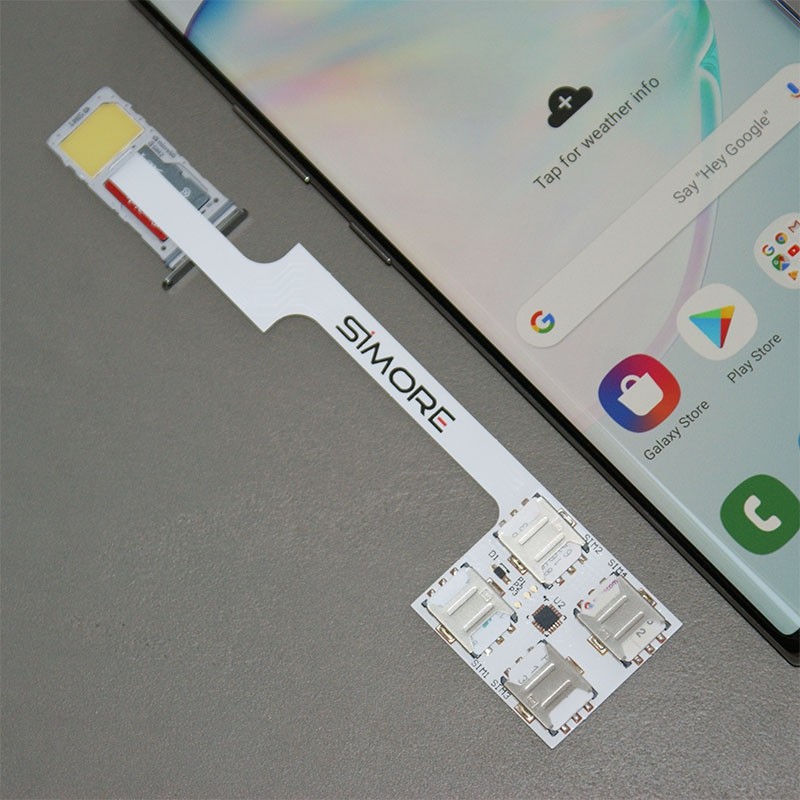 Quadruple SIM cards adapter for Galaxy Note 10+ SImore Speed ZX-Four Note 10 Plus