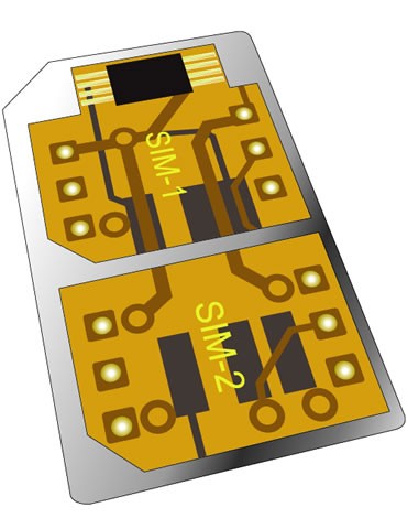 Dual SIM adapter Crypted SMS DualSim Gold 1