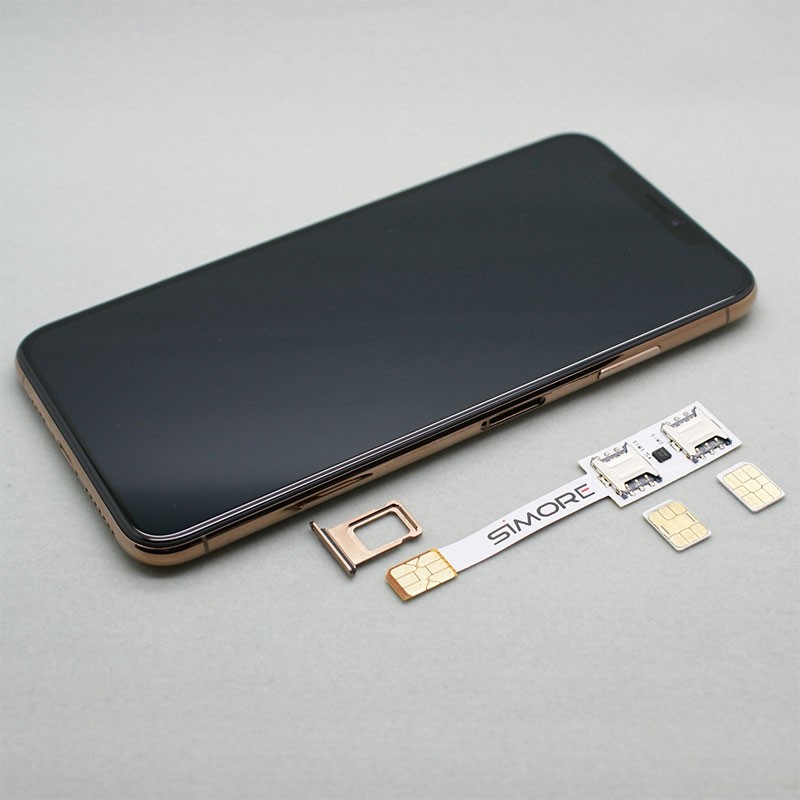 Dual SIM converter adapter for iPhone XS Max SIMore - 2 SIM cards in your iPhone