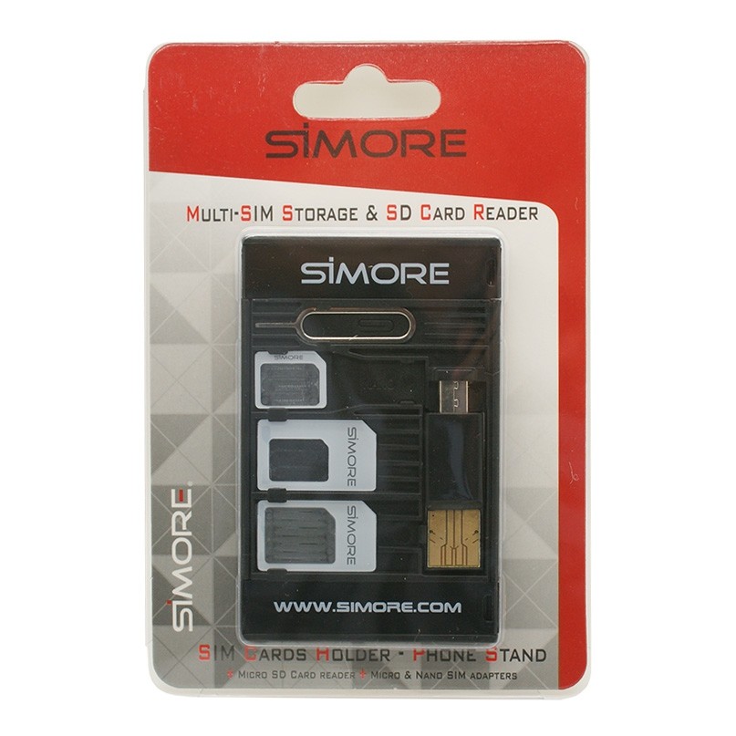 SIM cards holder cell phone stand memory card reader SIMore