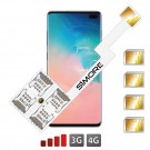 Galaxy S10+ Quadruple Dual SIM card adapter Android for Samsung Galaxy S10+